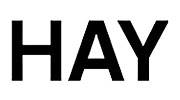 A black and white image of the hay logo.