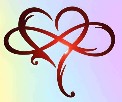 A heart with an infinity symbol in the middle.